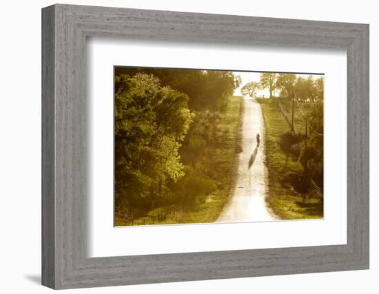 Road Cycling in Texas Hill Country Near Fredericksburg, Texas, Usa-Chuck Haney-Framed Photographic Print