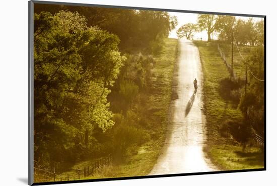 Road Cycling in Texas Hill Country Near Fredericksburg, Texas, Usa-Chuck Haney-Mounted Photographic Print
