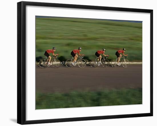 Road Cycling Team in Action-null-Framed Photographic Print