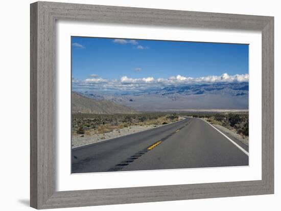 Road from Mt Charleston to Las Vegas, Nevada, United States-Natalie Tepper-Framed Photo