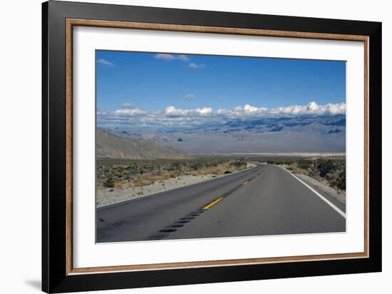 Road from Mt Charleston to Las Vegas, Nevada, United States-Natalie Tepper-Framed Photo