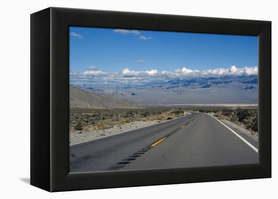 Road from Mt Charleston to Las Vegas, Nevada, United States-Natalie Tepper-Framed Stretched Canvas