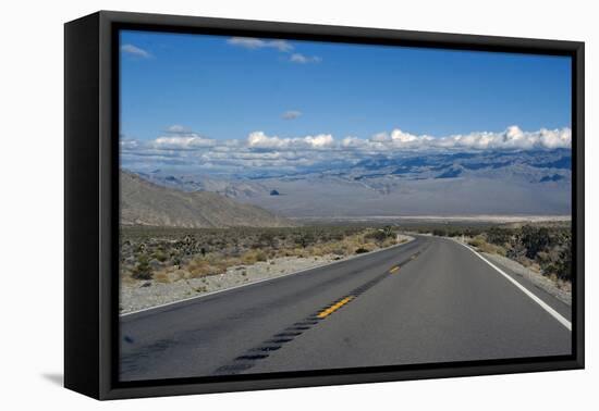 Road from Mt Charleston to Las Vegas, Nevada, United States-Natalie Tepper-Framed Stretched Canvas