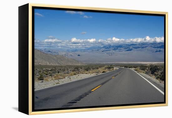 Road from Mt Charleston to Las Vegas, Nevada, United States-Natalie Tepper-Framed Stretched Canvas