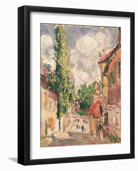 Road in a Village-Alfred Sisley-Framed Giclee Print