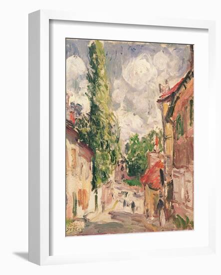 Road in a Village-Alfred Sisley-Framed Giclee Print