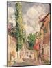 Road in a Village-Alfred Sisley-Mounted Giclee Print
