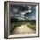 Road in Field and Stormy Clouds-Dudarev Mikhail-Framed Photographic Print