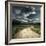 Road in Field and Stormy Clouds-Dudarev Mikhail-Framed Photographic Print