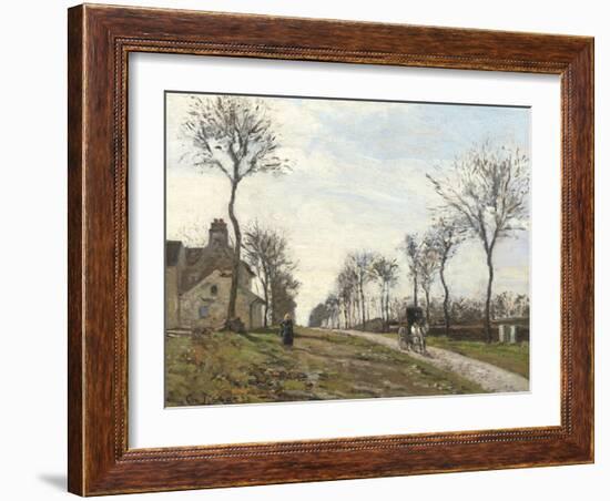 Road in Louveciennes, 1870-Camille Pissarro-Framed Giclee Print