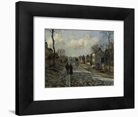 Road in Louveciennes, c.1872-Camille Pissarro-Framed Giclee Print