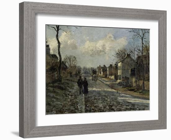 Road in Louveciennes, c.1872-Camille Pissarro-Framed Giclee Print