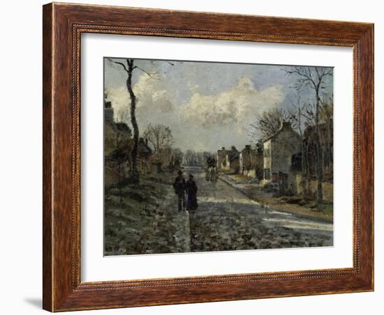 Road in Louveciennes, c.1872-Camille Pissarro-Framed Giclee Print