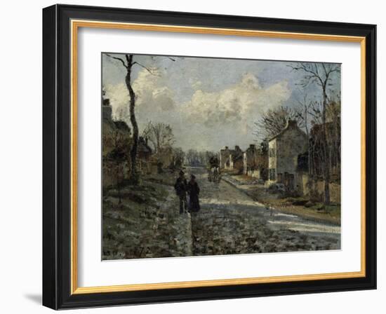 Road in Louveciennes, c.1872-Camille Pissarro-Framed Giclee Print