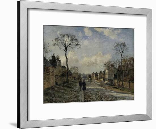 Road in Louveciennes, c.1872-Camille Pissarro-Framed Giclee Print