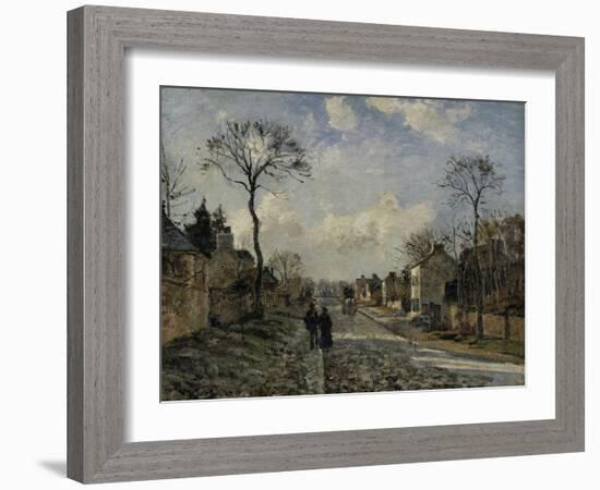 Road in Louveciennes, c.1872-Camille Pissarro-Framed Giclee Print