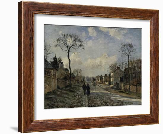 Road in Louveciennes, c.1872-Camille Pissarro-Framed Giclee Print