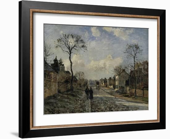 Road in Louveciennes, c.1872-Camille Pissarro-Framed Giclee Print