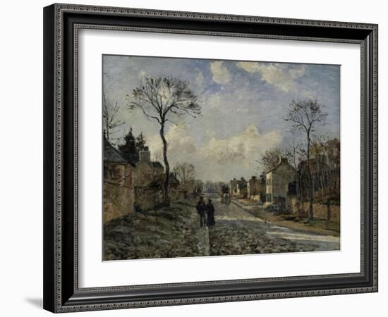 Road in Louveciennes, c.1872-Camille Pissarro-Framed Giclee Print