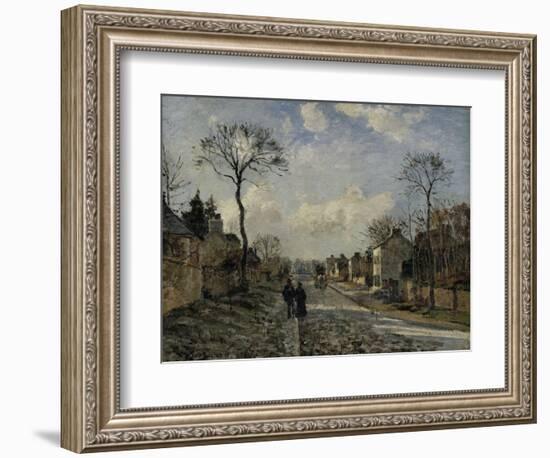 Road in Louveciennes, c.1872-Camille Pissarro-Framed Giclee Print