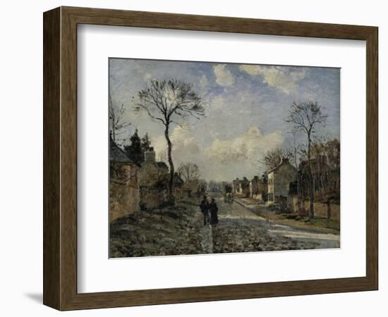 Road in Louveciennes, c.1872-Camille Pissarro-Framed Giclee Print