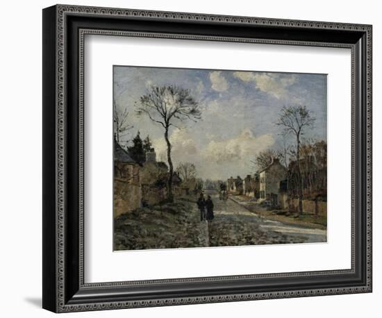 Road in Louveciennes, c.1872-Camille Pissarro-Framed Giclee Print