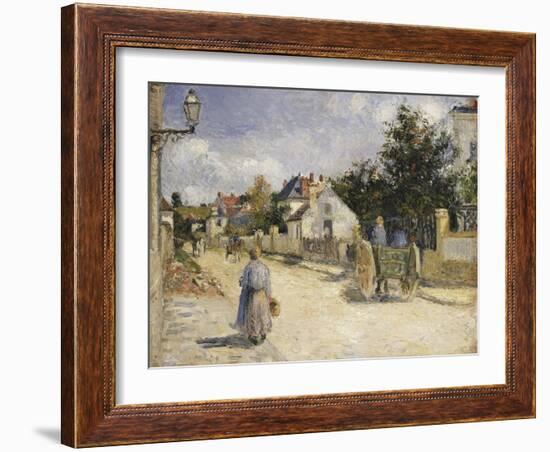 Road in Pontoise, 1879-Camille Pissarro-Framed Giclee Print