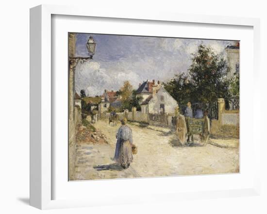 Road in Pontoise, 1879-Camille Pissarro-Framed Giclee Print