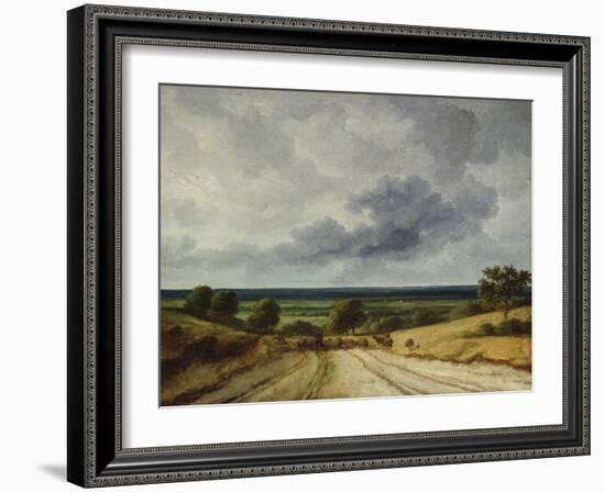Road in the Country (Oil on Canvas)-Georges Michel-Framed Giclee Print