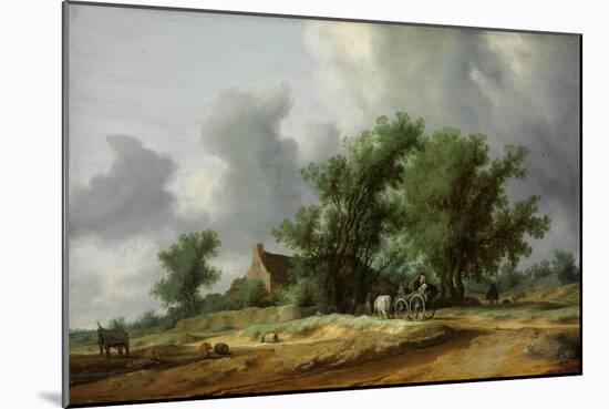 Road in the Dunes with a Carriage-Salomon Jacobsz van Ruisdael-Mounted Giclee Print