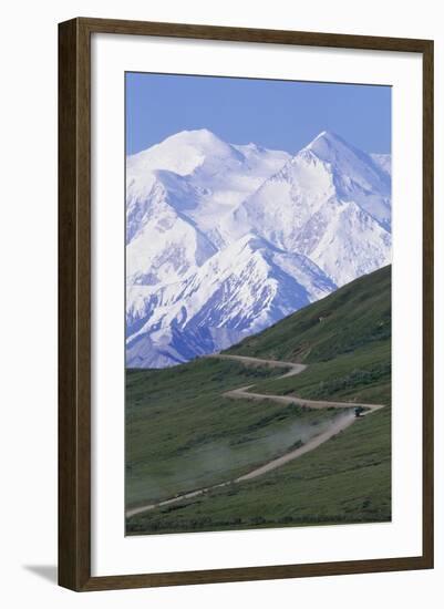 Road in Thorofare Pass Below Mt. Mckinley-Paul Souders-Framed Photographic Print