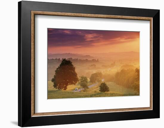 Road in Tuscany, Italy-Peter Adams-Framed Photographic Print