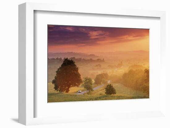 Road in Tuscany, Italy-Peter Adams-Framed Photographic Print