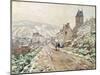 Road in Vetheuil in Winter-Claude Monet-Mounted Giclee Print