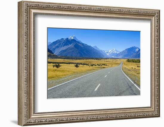 Road Leading to Mount Cook National Park, South Island, New Zealand, Pacific-Michael-Framed Photographic Print