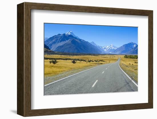 Road Leading to Mount Cook National Park, South Island, New Zealand, Pacific-Michael-Framed Photographic Print