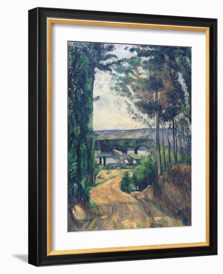 Road Leading to the Lake-Paul Cézanne-Framed Giclee Print