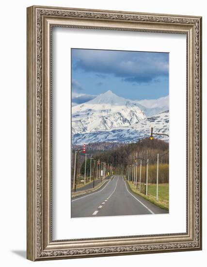 Road leading to the spectacular mountains of the Daisetsuzan National Park, UNESCO World Heritage S-Michael Runkel-Framed Photographic Print