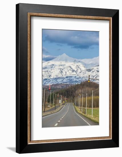 Road leading to the spectacular mountains of the Daisetsuzan National Park, UNESCO World Heritage S-Michael Runkel-Framed Photographic Print