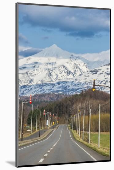 Road leading to the spectacular mountains of the Daisetsuzan National Park, UNESCO World Heritage S-Michael Runkel-Mounted Photographic Print