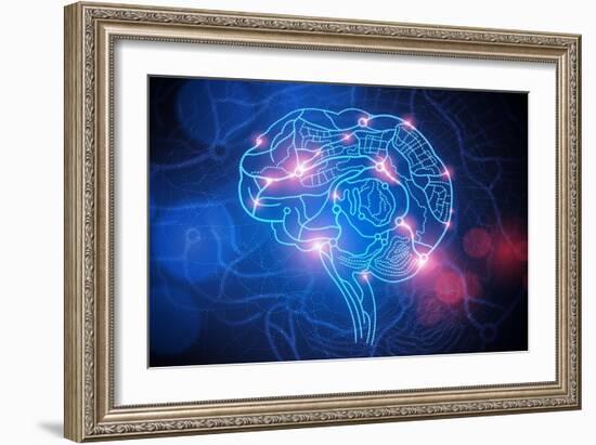 Road Map of the Mind-Solarseven-Framed Art Print