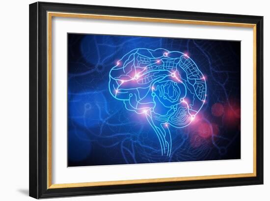 Road Map of the Mind-Solarseven-Framed Art Print