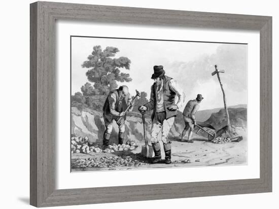 Road Menders, 1812-Daniel And Robert Havell-Framed Giclee Print