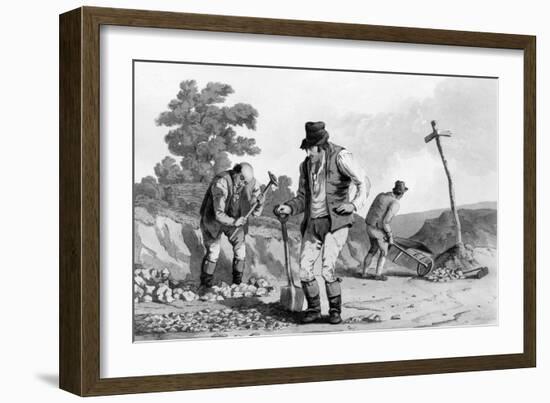 Road Menders, 1812-Daniel And Robert Havell-Framed Giclee Print