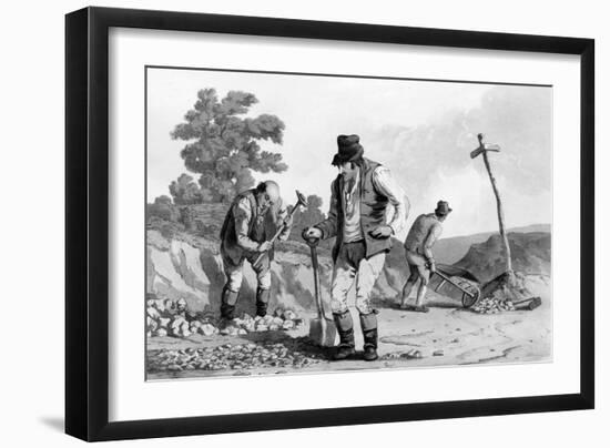 Road Menders, 1812-Daniel And Robert Havell-Framed Giclee Print