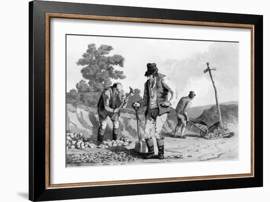 Road Menders, 1812-Daniel And Robert Havell-Framed Giclee Print