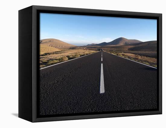 Road Near La Pared, Fuerteventura, Canary Islands, Spain, Europe-Hans Peter Merten-Framed Premier Image Canvas