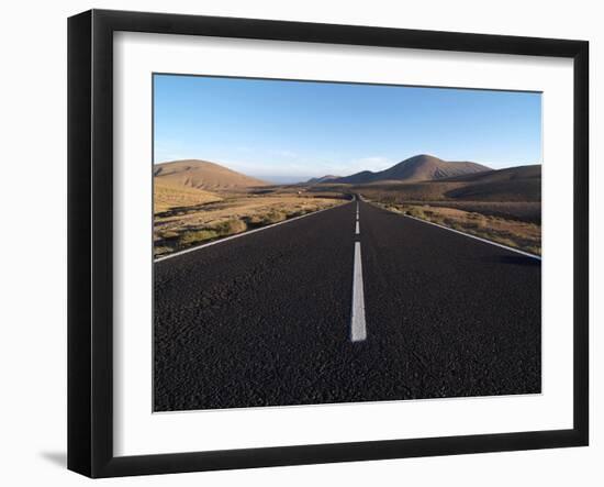 Road Near La Pared, Fuerteventura, Canary Islands, Spain, Europe-Hans Peter Merten-Framed Photographic Print