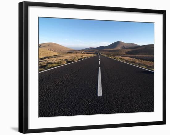 Road Near La Pared, Fuerteventura, Canary Islands, Spain, Europe-Hans Peter Merten-Framed Photographic Print