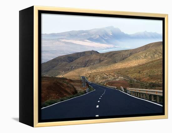 Road Near La Pared, Fuerteventura, Canary Islands, Spain, Europe-Hans Peter Merten-Framed Premier Image Canvas